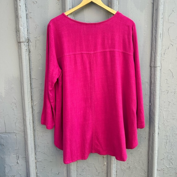Amanda Moss Fuschia Neala Top, Size Large - Picture 3 of 9